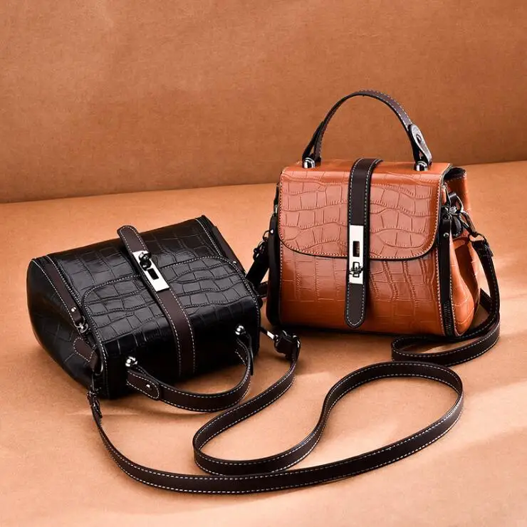 

2021 Wholesale women purse fashion designer lock snakeskin pu leather handbag custom high quality purses and handbags, 7 color