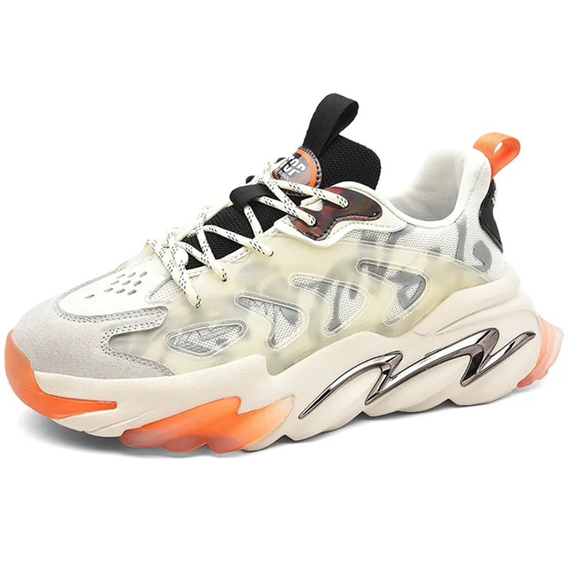 

Dropshipping Custom Logo 2021 New Men's Mesh Luminous Shoes Casual Sports Footwear for Men Fashion Style Chunky Sneaker