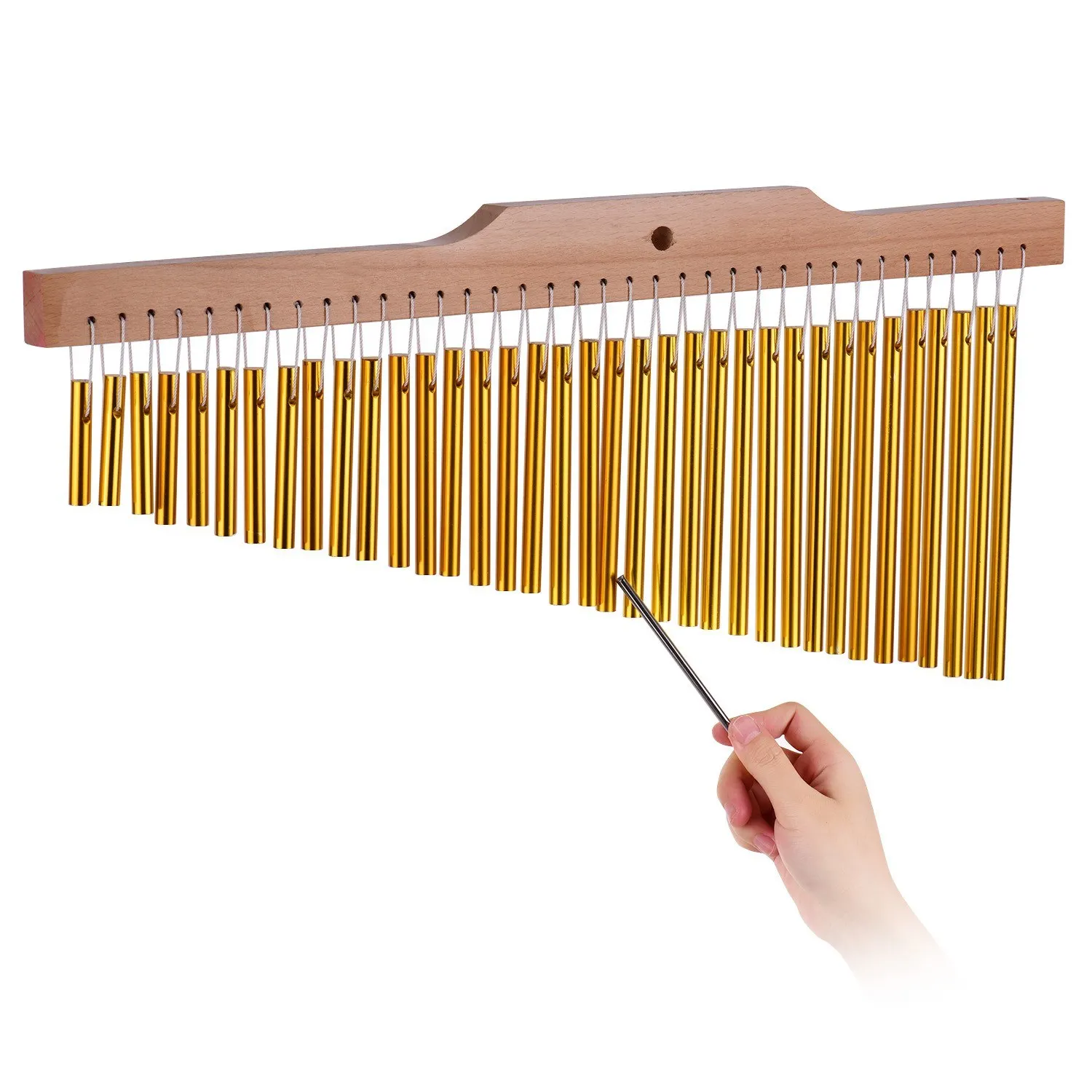 

36 Bar Chimes Gold Aluminum Alloy Wooden Bar