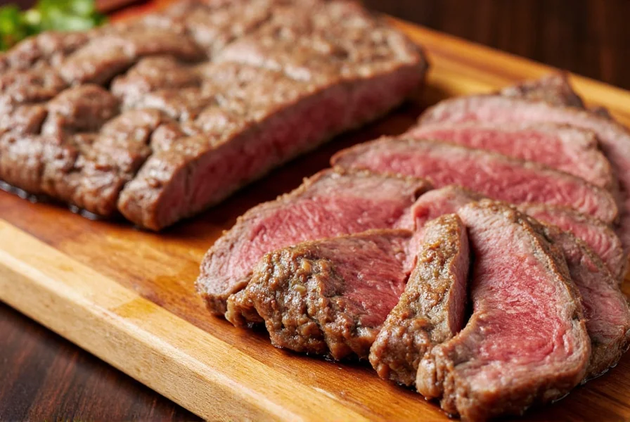 Marinated Mexican Skirt Steak on a Platter