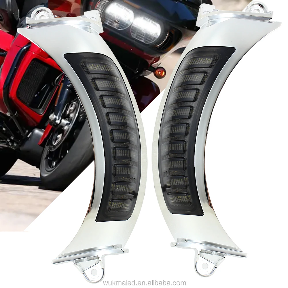 Kit For Motorcycle Road Glide Front Led Turn Signal Light with White DRL For 2015-2020 Road Glide Led Turn Signal Lights