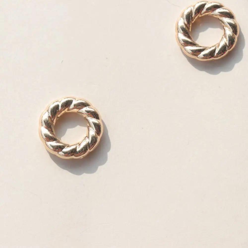 

Wholesale  DIY alloy circle earrings accessories for women jewelry, Gold