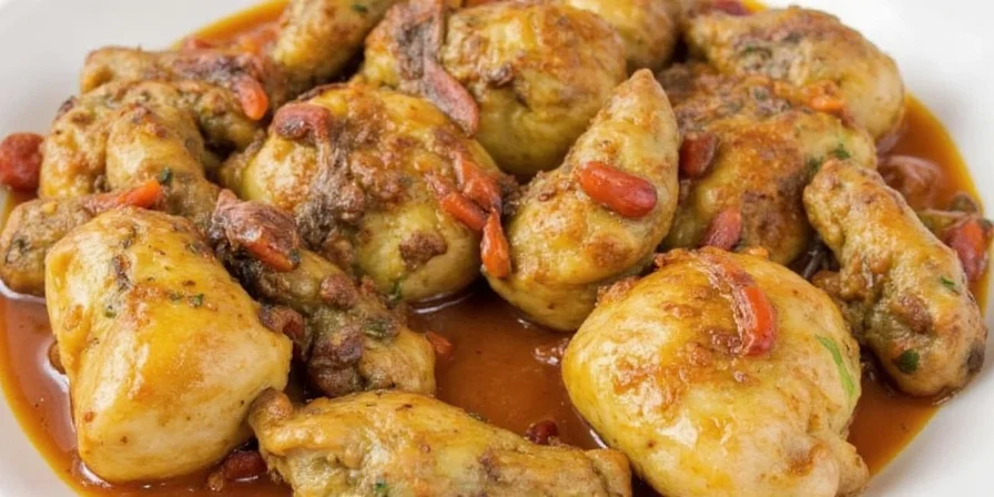 Searing chicken thighs in olive oil