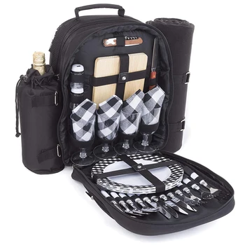 picnic backpack set for 4