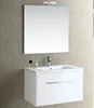 Simple Lacquer Wall Mounted Bathroom Vanity With LED Mirror