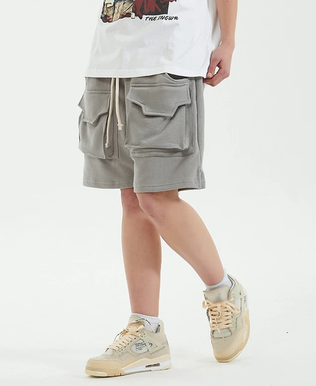 

PT323 Men's Shorts Cargo Summer Casual functional three-dimensional Bigger Pocket Classic Male Short Pants