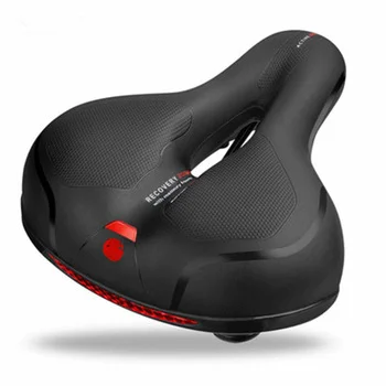 

MTB Bicycle Saddle Seat Big Butt Bicycle Road Cycle Saddle Mountain Bike Gel Seat Shock Absorber Comfortable bike Accessories, Black