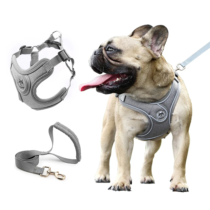 

Customized new small and medium-sized dog reflective anti-breakaway vest-style dog chest strap dog leash