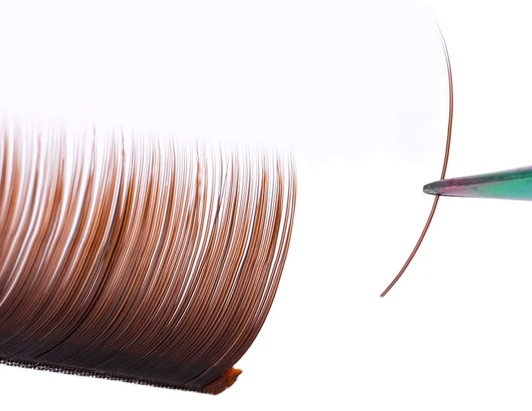 

Individual colorful split tip natural soft colored rainbow ellipse flat las extensions professional color flat ellipse XL tray