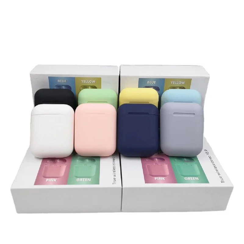 

Amazon top selling wireless earphones i12 tws BT 5.0 wireless noise canceling smart touch earphone & headphone