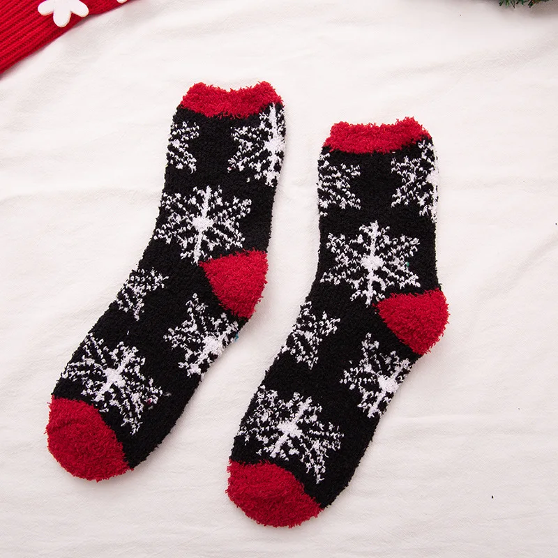 TS006A Hot Sale cute cartoon Knit Gift Christmas Stockings Women winter warm Christmas Socks