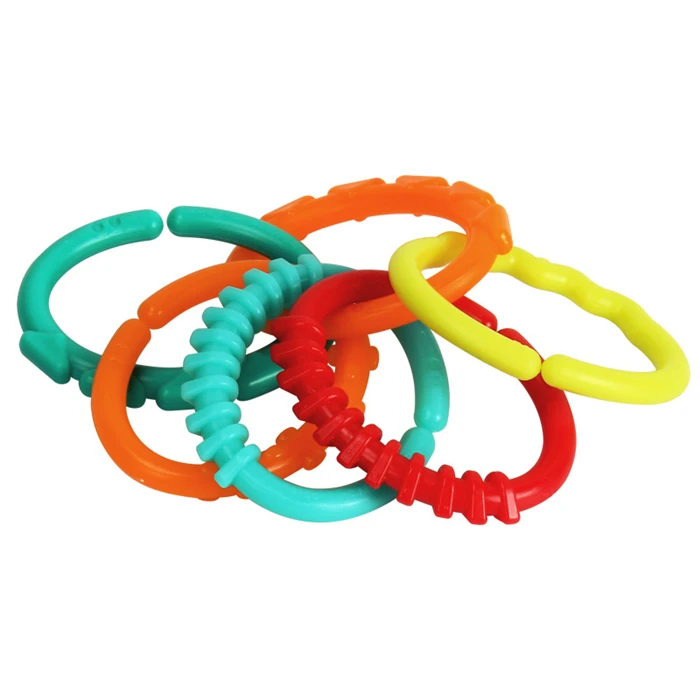 Rainbow Link C- Clips Hooks Plastic Chain Links C- Link Cage Hang Ring ...