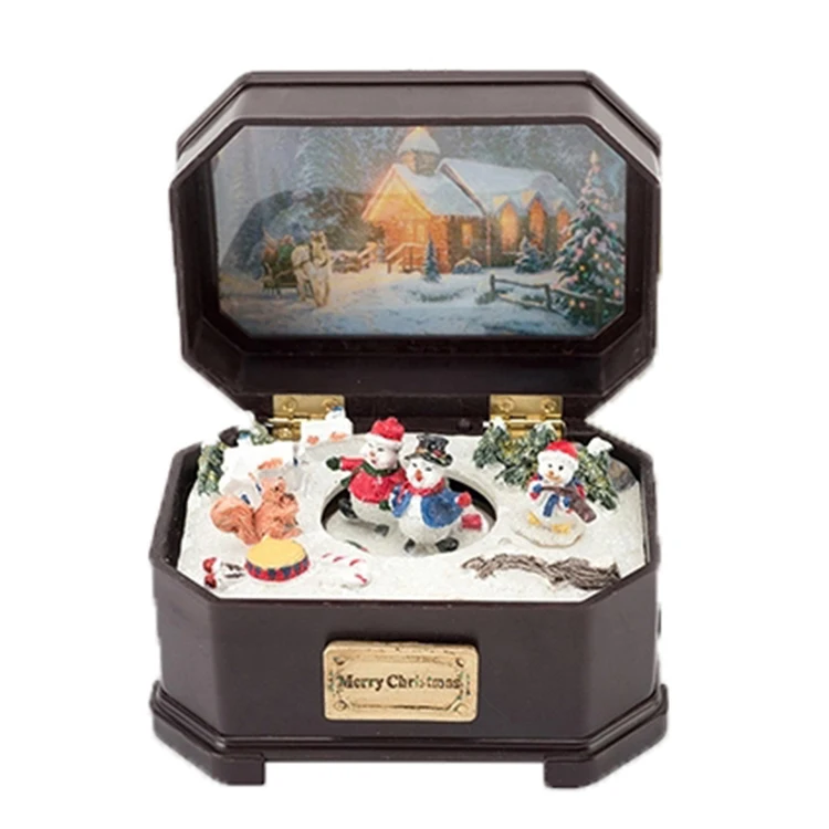 

2019 New wholesale baby diy musical box mechanism custom wooden merry christmas music box, Standard as picture or according to customer's requirement