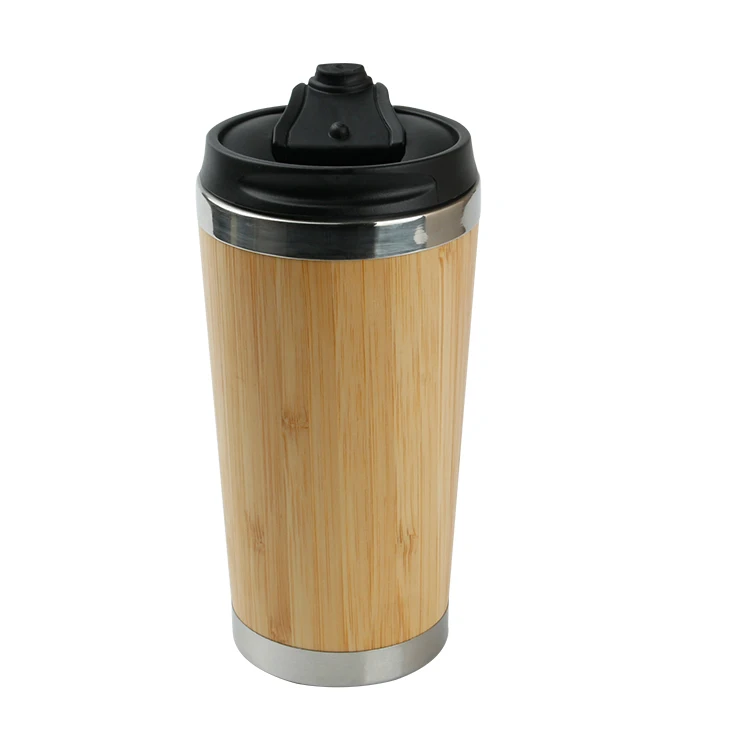 

MIKENDA Factory Supply Customized Stainless Steel Custom Bamboo Drinking Thermos Cup tumblers