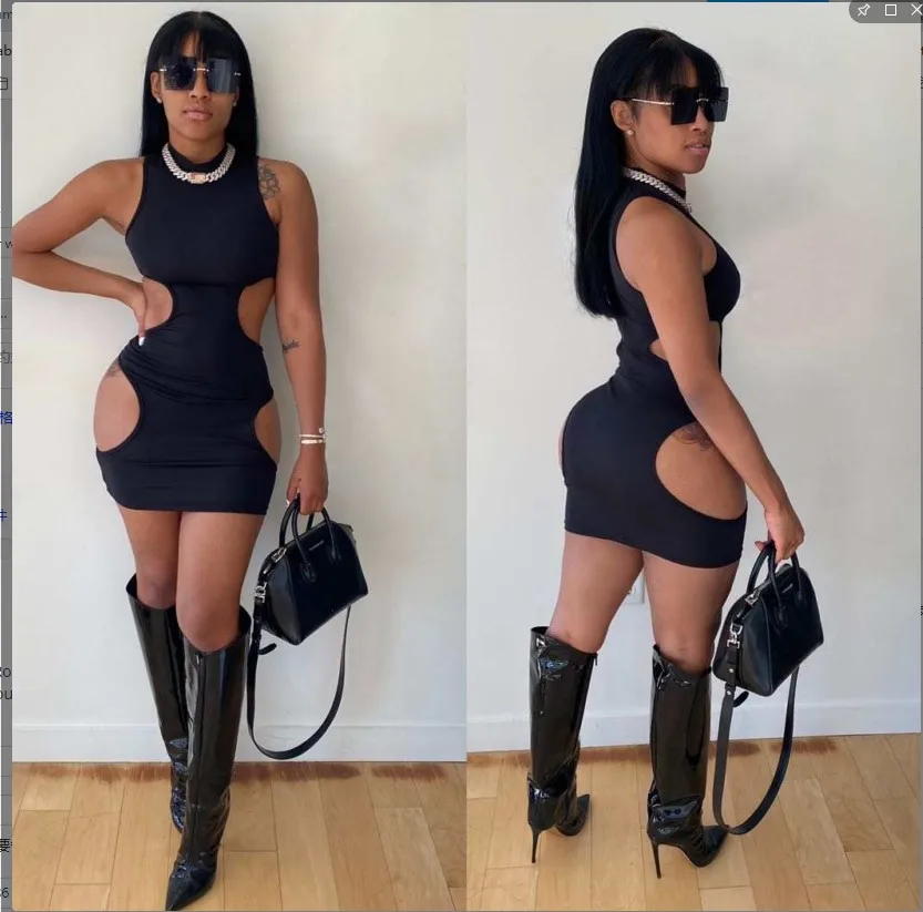 

European and American 2020 Amazon autumn Women's sexy tight dress, 1colors