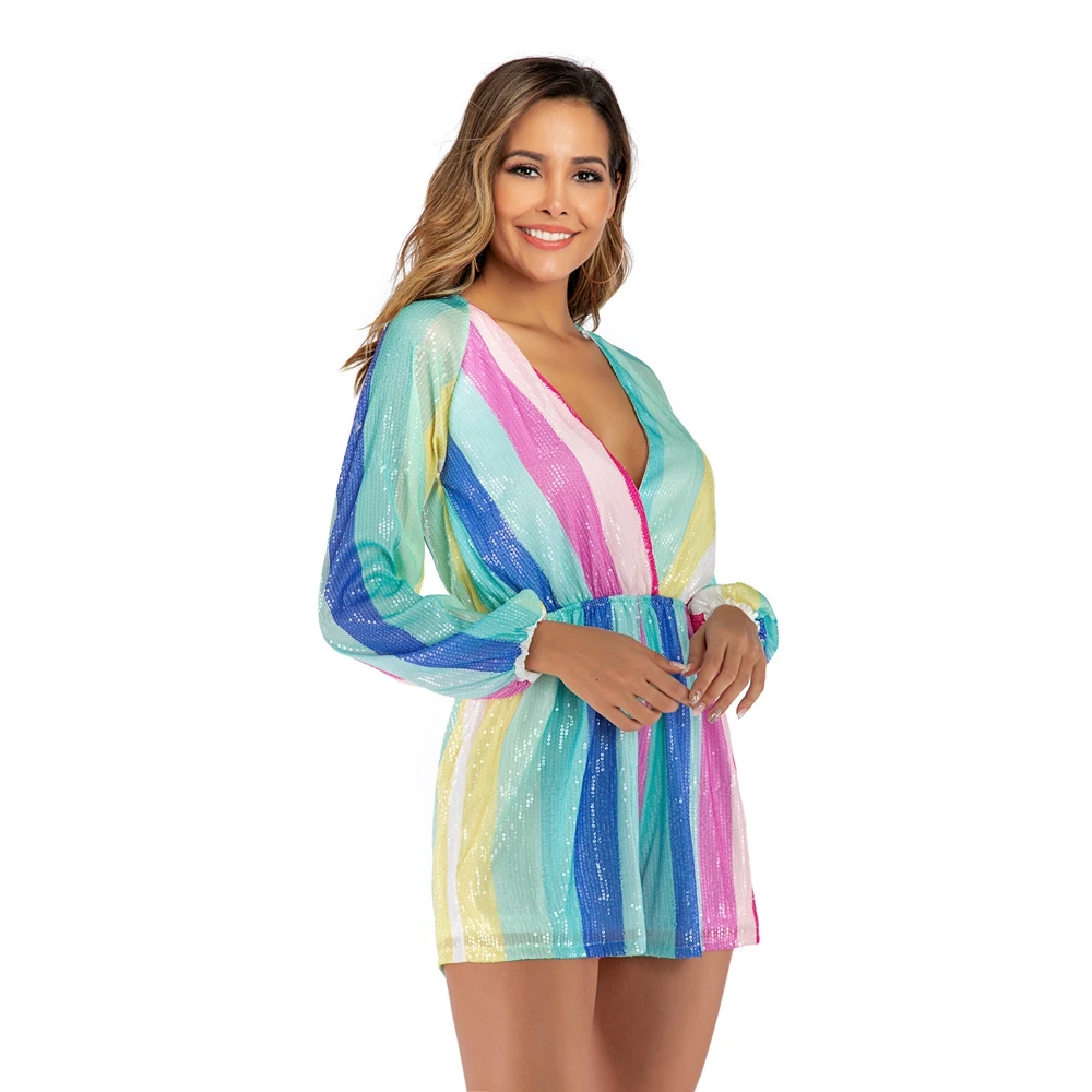 

Hot Selling Trade Colorful Mesh Women Dress Sexy Long Trumpet Sleeve Sexy Night Club evening Dress, Colors