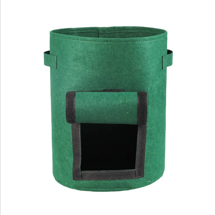 

Green Felt Potato Planting Strawberry Flower Pot Tomato Peanut Garden Fabric Vegetable Growing Bags