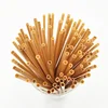 biodegradable custom bamboo straws logo reusable sugar cane drinking straws