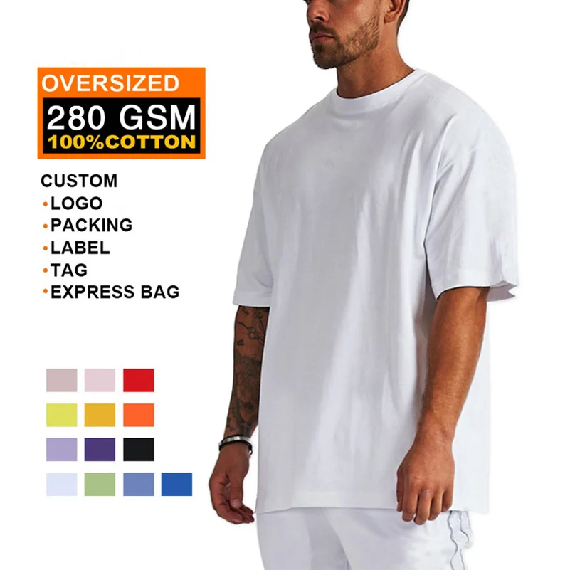 

Beijing2022 Fashion Shirt Big Size Tall Custom Heavy Weight 100% Cotton Breathable 280 Grams Men T Shirts, Customized colors