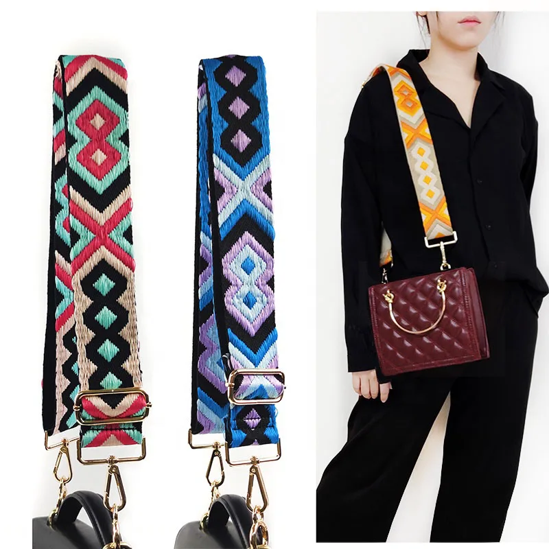 

Meetee B-S295 5cm Embroidery Woven Webbing Adjustable Shoulder Ethnic Style Backpack With Messenger Handbag Bag Strap