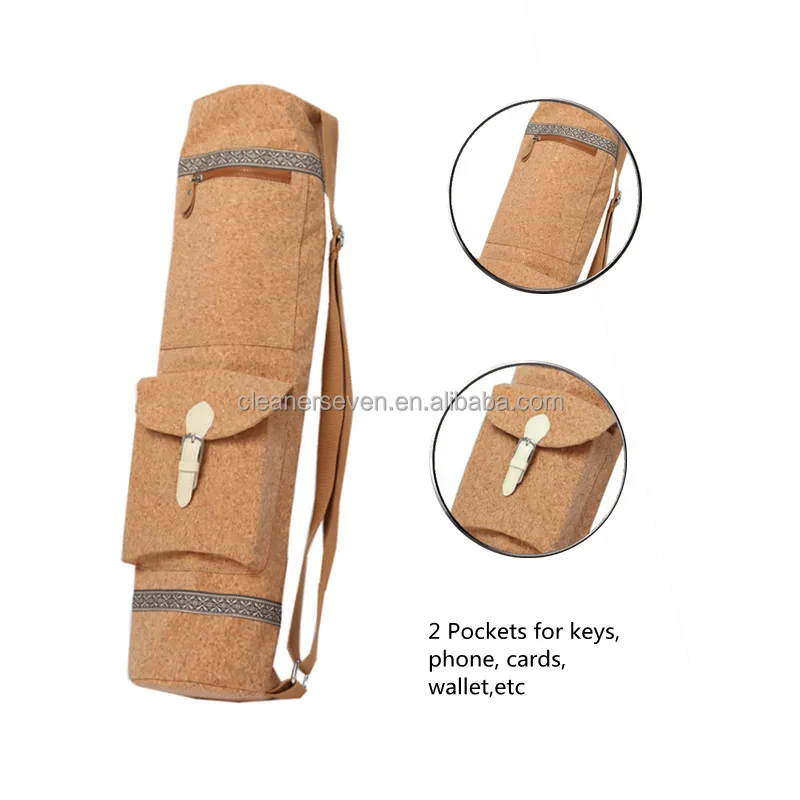 

Eco Friendly Cork Gym Yoga Bags Carrying Bag Easily Carrier Yoga Mat Bag, Customized