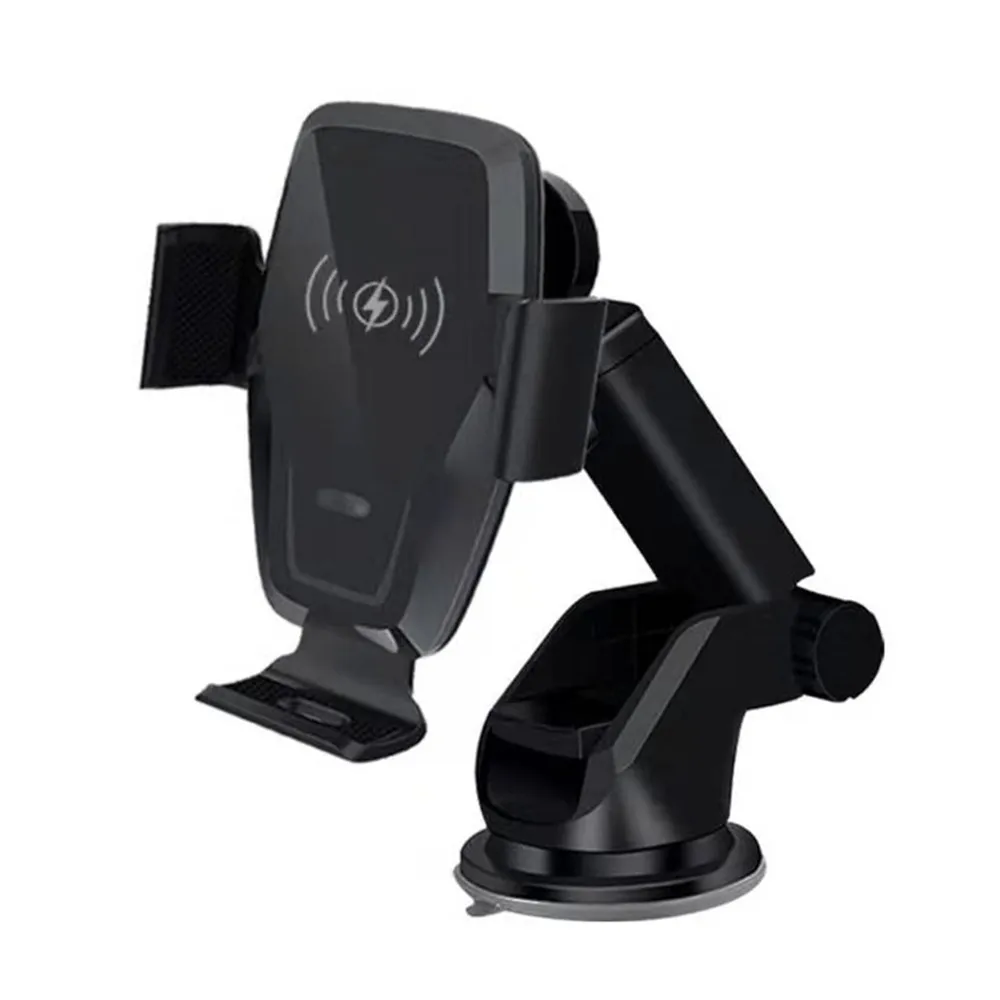 

Factory Made 10W QI Wireless Fast Charger Car Phone Holder with Infrared Induction Electronic Auto Clamping Suction Mount K88, Black