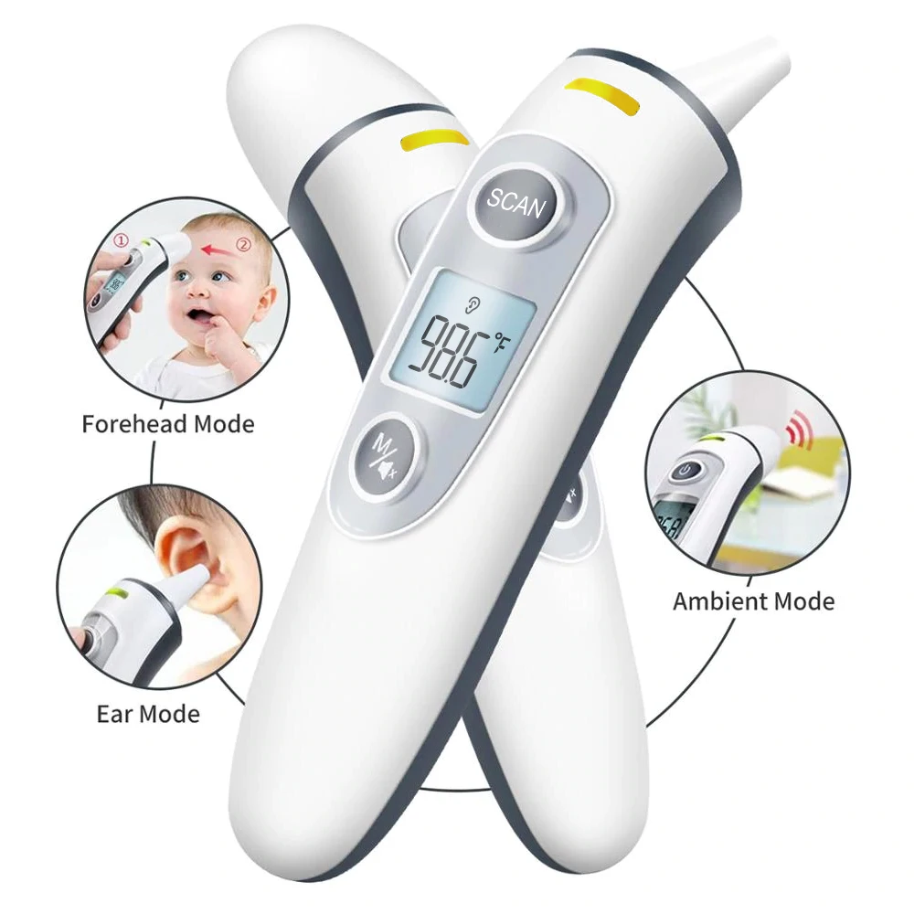 
2020 New Product Accuracy Handheld Digital Ear Forehead ir Household Bluetooth Baby Celsius Infrared Thermometer 