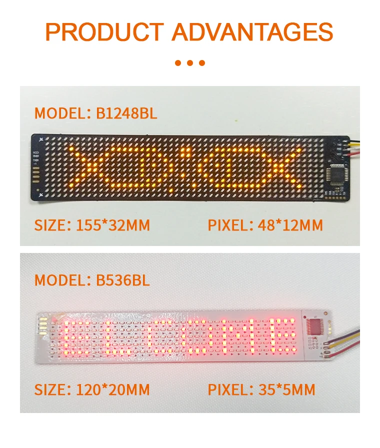 Programmable Flashing Mini Led Sign Single Color Led Strips App Hats ...