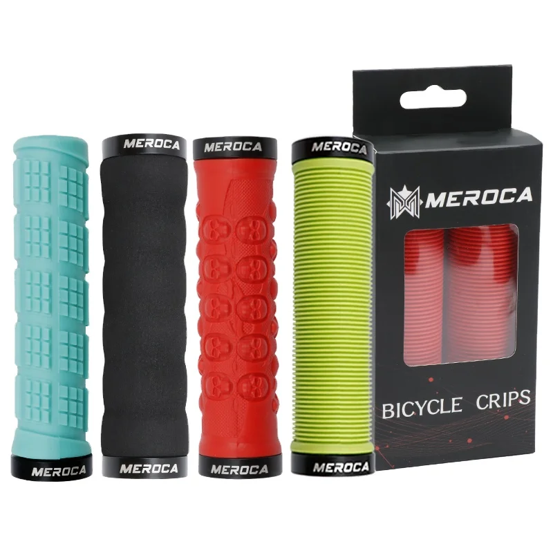 

MEROCA bicycle grip cover fixed gear folding bike grip bilateral lock mountain bike anti-skid shock absorber riding grip cover