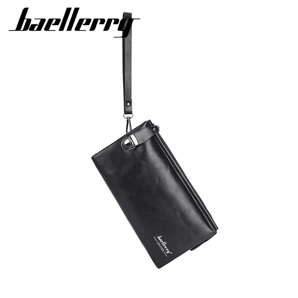 

Baellerry New Design Men Clutch Bag Business Large Capacity Zipper Handbag Men Retro Lock Wallet