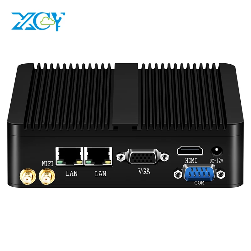 

XCY N2930 Mini PC Fanless Linux Pfsense Dual Gigabit Ethernet 300Mbps WiFi VGA RS232 Industrial PC