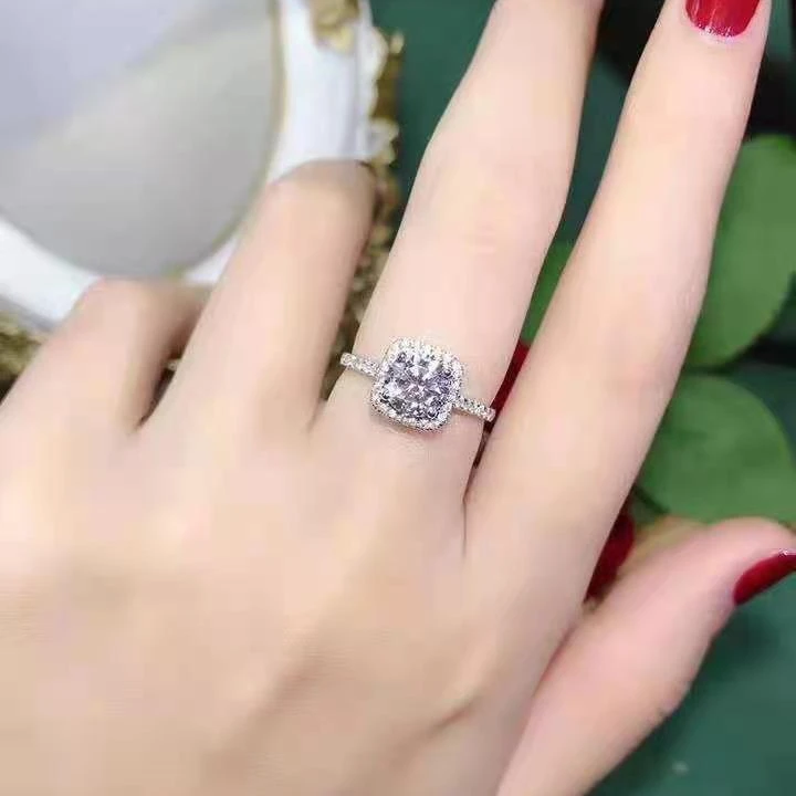 

wholesale s925 sterling silver diamond ring engagement anniversary popular ladies ring