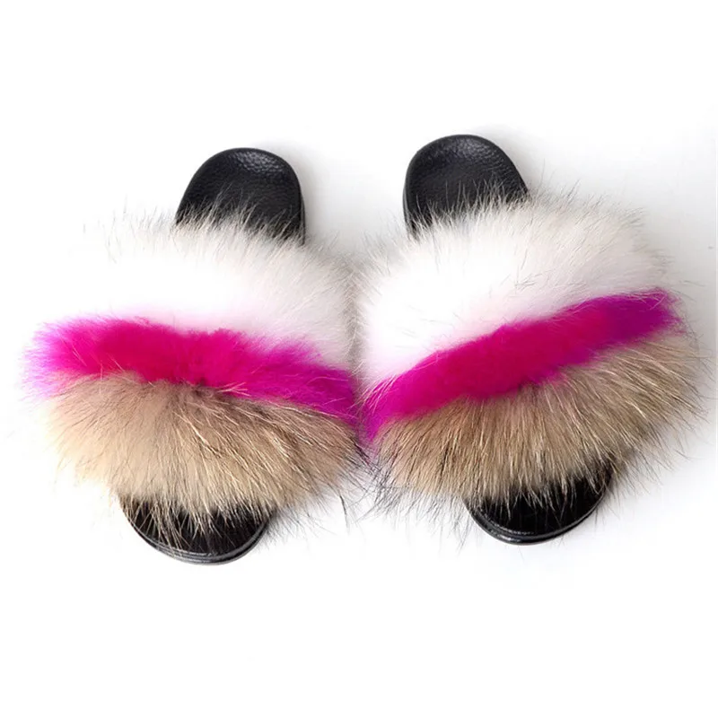 

Oem Factory Price Women Furry Warm Sandals Pvc Sole Soft Luxury Fur Slippers, Colours