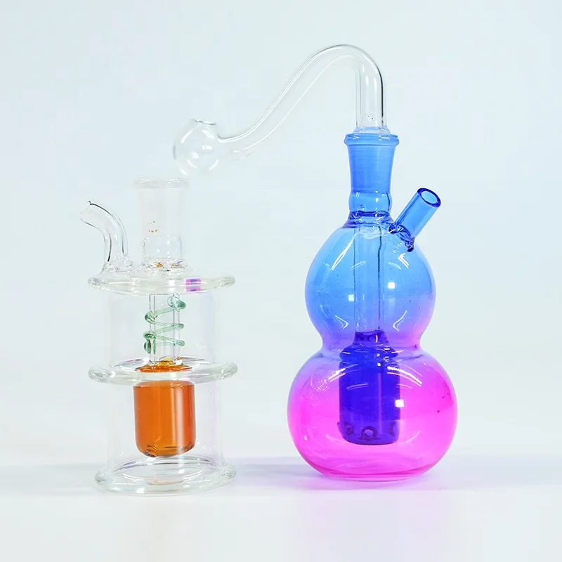 

UKETA colorful high quality glass small decorative bottle smoking accessories pipes herb glass, Optional