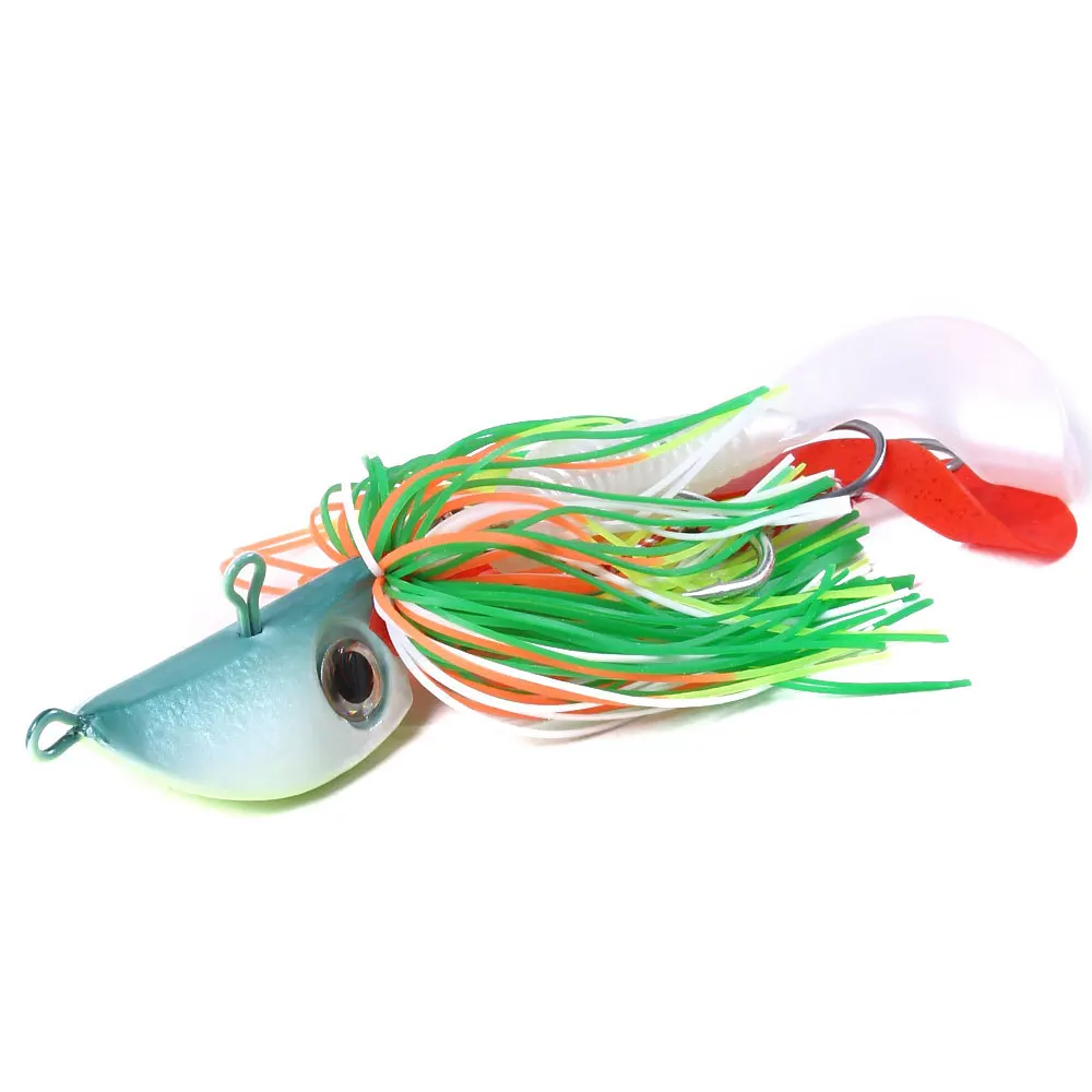 

Newbility High Quality Multi Sizes 20g 40g 60g 80g 100g 120g 150g Lead Head Jigs Madai Jig Lure with Rubber Skirt, All kinds of color can be made