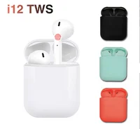 

Amazon Hot Selling Touch key earphone mini sport i12 tws 5.0 bluetooths wireless earbuds i12 tws 2019