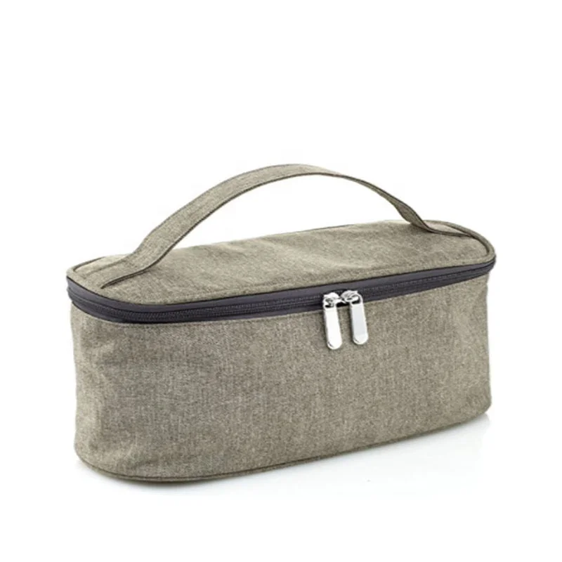 

Customized Design Personalized Canvas Cosmetic Bag Blank with Mirror Portable Makeup Cosmetic Bags