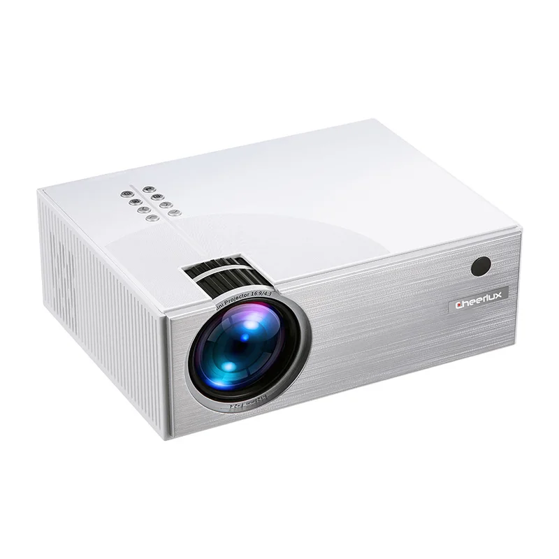 

2021 Cost-effective Build-In Speaker LED Lamp Portable Business Home Theater Mini 3000 Lumens Projectors, Black/white