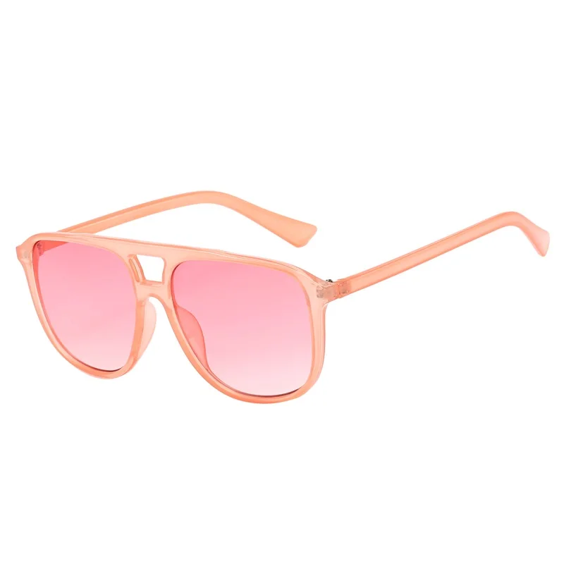

2018 gradient square sunglasses uv400 plastic frame women men unisex pink brown eyewear