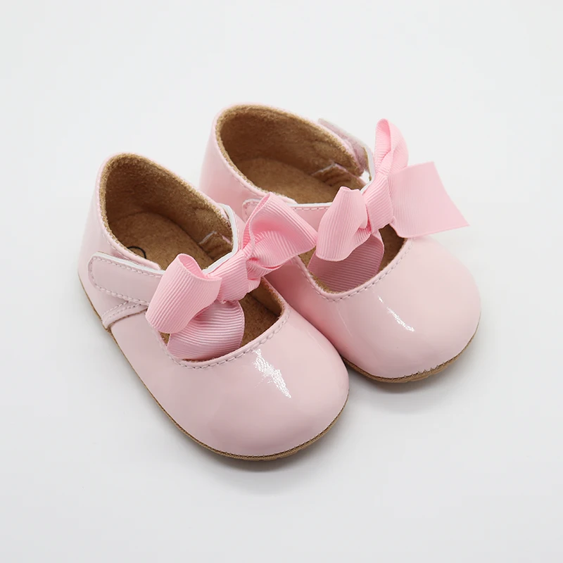 

Hot Sale# All Rubber Sole Baby Girls Shoes Fashion Antiskid Soft Sandals Butterfly knot Dress Shoes Infant Princess Shoes