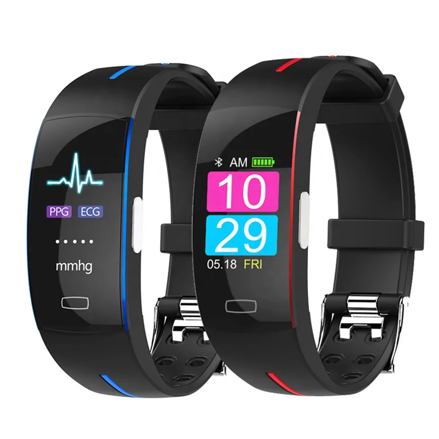 

P3 ECG PPG Smart Band Watch Bracelet Blood Pressure Heart Rate Fitness Tracker monitor Sport Pedometer IP67 Waterproof Wristband