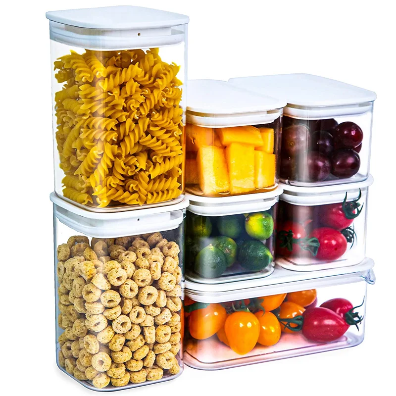 

Citylife Organizador de desp Plastic Box Frige Air Tight Store Big Food Storage Containers Plastic Clear Kitchen Organizer Jar