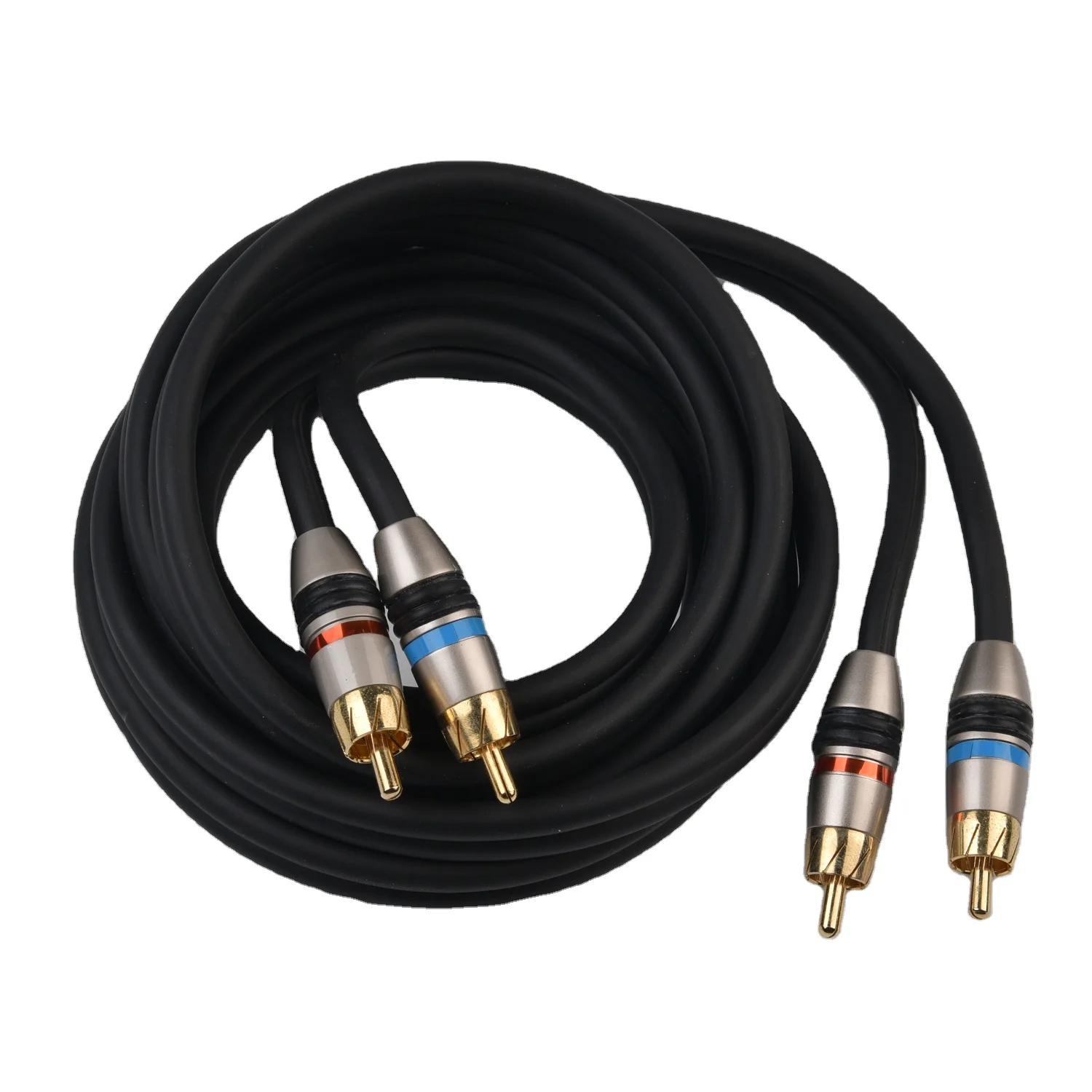 Ps-r10 High Quality Car Audio Cable Gold Plating 2 Rca Male To 2 Rca ...