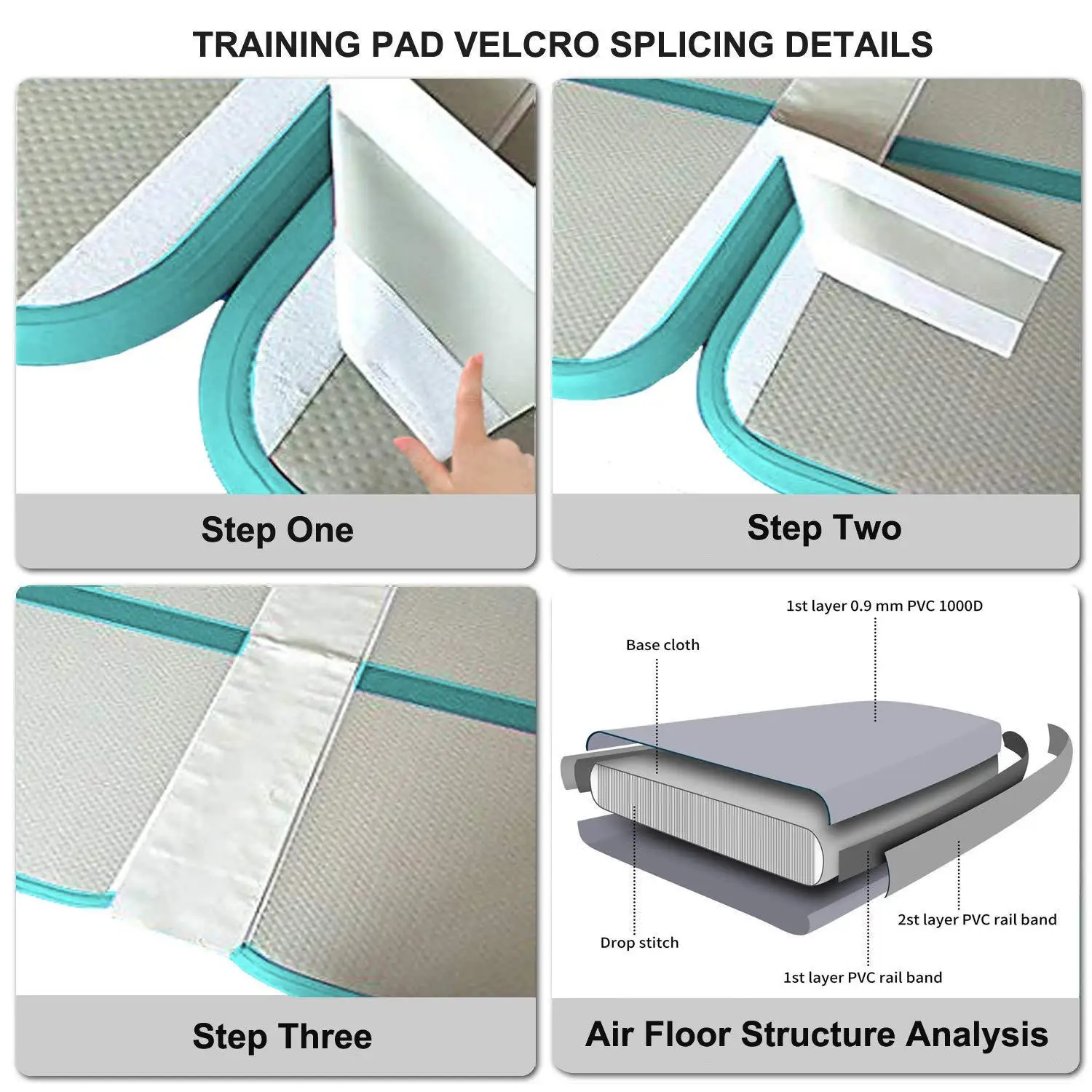 Safety PVC Tarpaulin Gymnastics Club Air Mat
