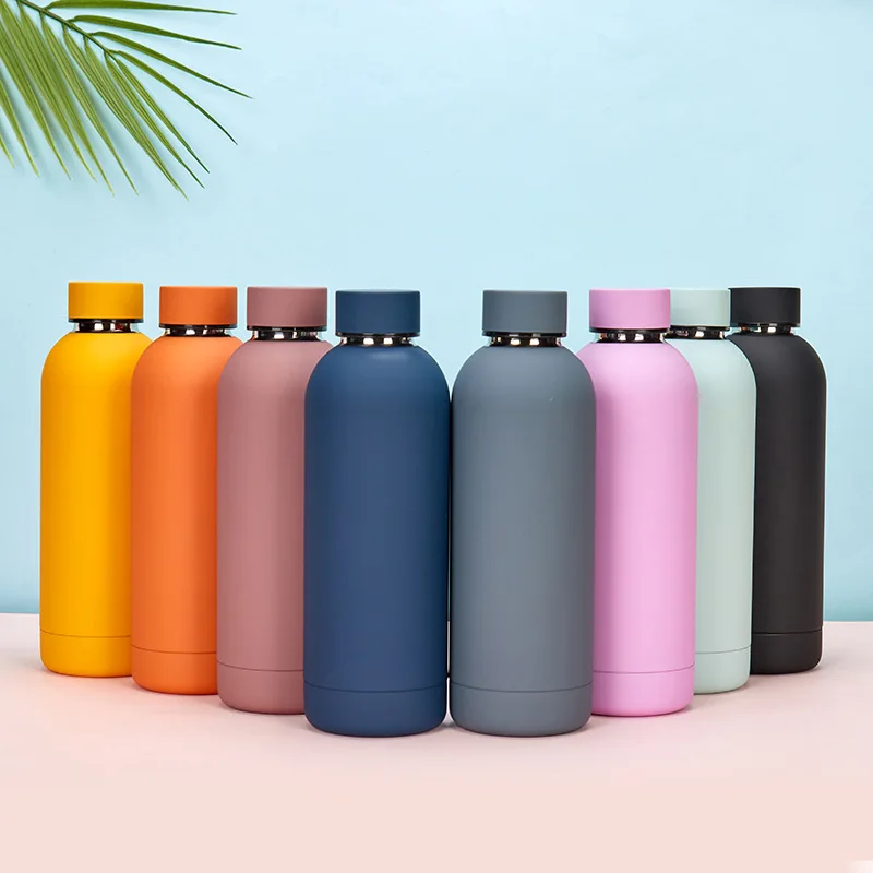 

New Style Hot selling metal water bottle sports water bottles stainless steel sports bottle, Metallic silver, custom color