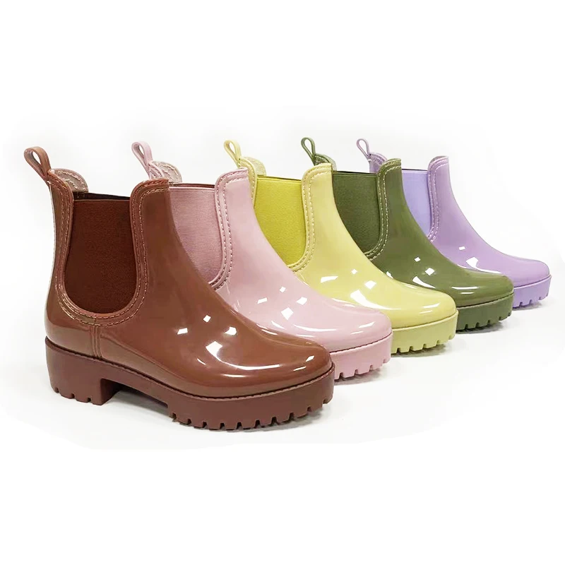 

Luxury Brand Women's High Fashion Water Waterproof Rain Boots, Black/ yellow/ fuchsia/ orange/ brown/ banana/ pineapple