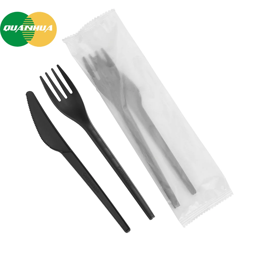 

Free Sample CPLA Cutlery Compostable Disposable Cutlery Set