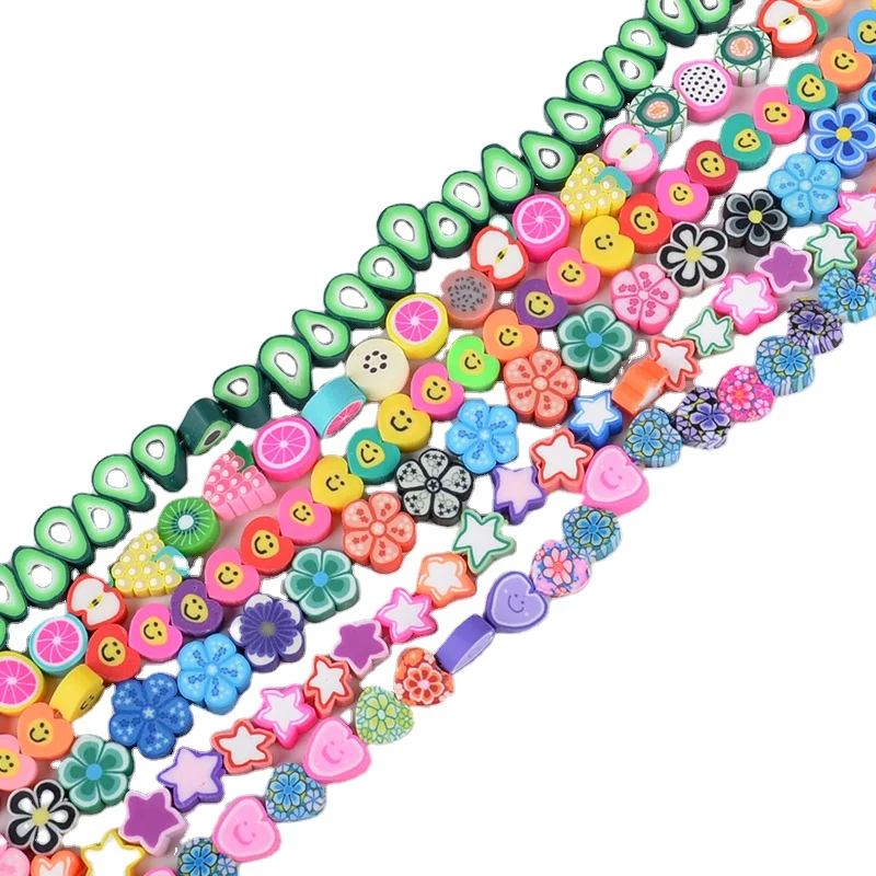 

Amazon mixed Cartoon Polymer Clay Beads Loose For DIY Jewelry Making Craft Heart Smile Flower Fruit, Customized color