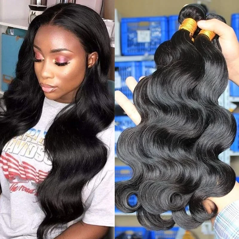 

AFL 40 Inch Long Body Wave 13x4 Frontal Straight Raw Peruvian Hair Extensions Virgin Human Hair Bundles With Lace Closure