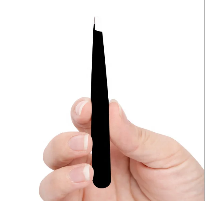 

Professional 4pcs Stainless Steel Eyebrow Tweezers Facial Hair Remover Tweezers, Black, pink